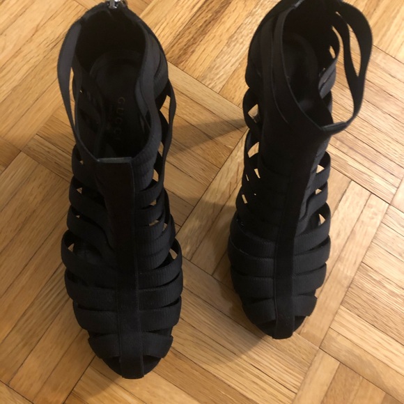 Gucci Isadora Elastic Cage Black Bootie 38 8 - Picture 5 of 8